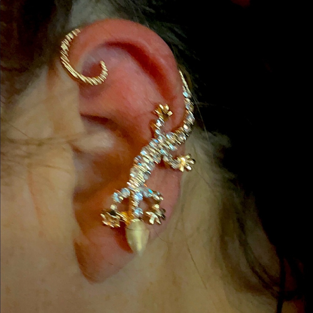 Unique Lizard Earring Cuff